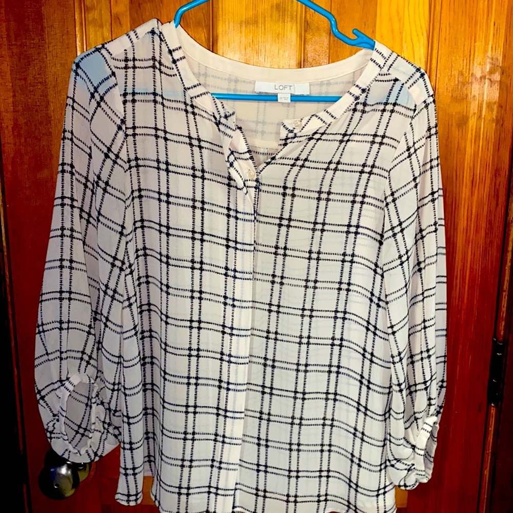 Loft 3/4 sleeve button up blouse.